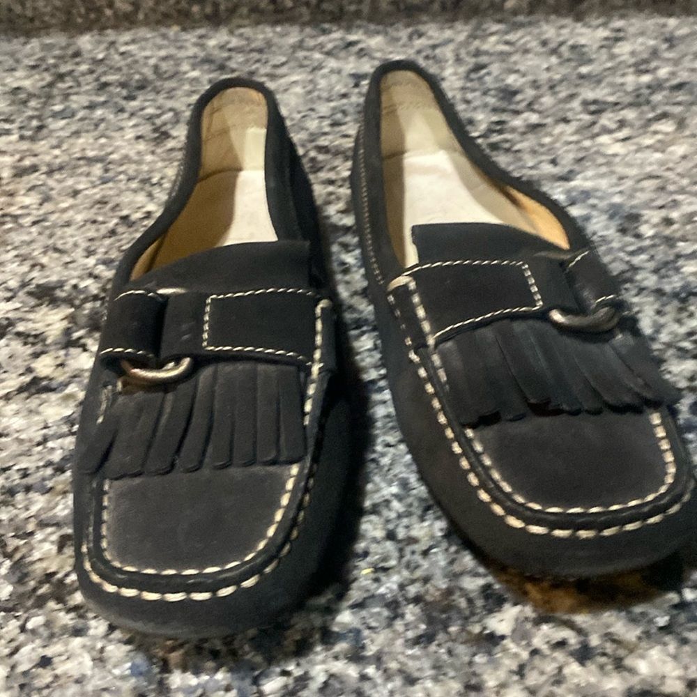 Tod's suede driving women  shoes blue navy Sz 37,5